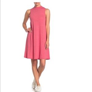 Alternative Striped Mock Neck Flare Dress